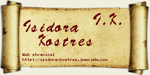Isidora Kostreš vizit kartica